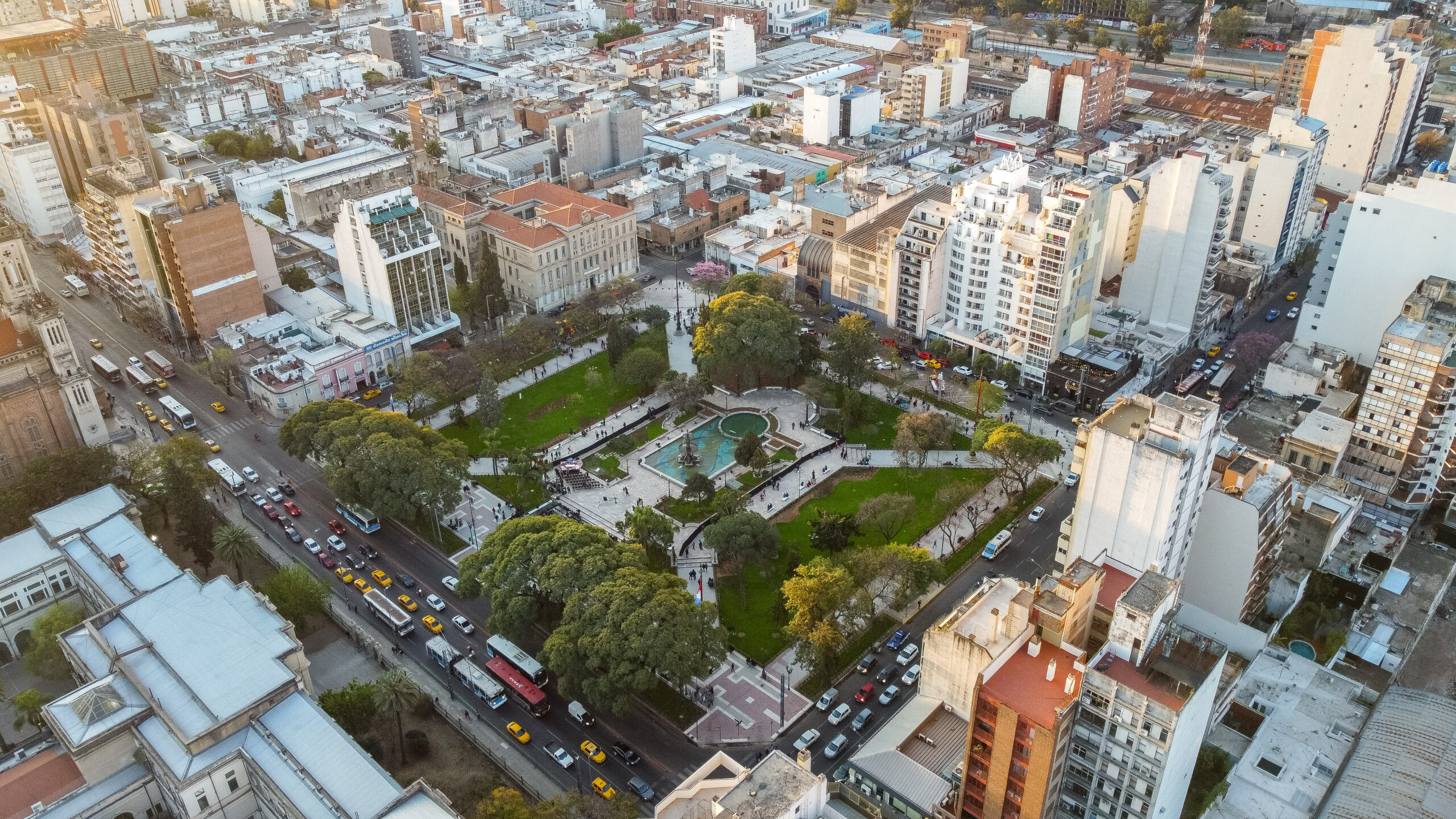 Plaza Colón green layout seen from above
